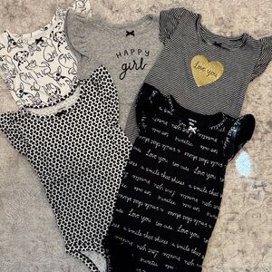 NWOT 18mo Carters Happy Girl/Love/Puppy Modern Onesie 5 piece set